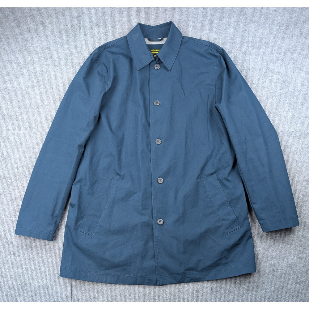 Line of Trade The Mayfair Trench Coat Mens Large Blue Outdoors Minimalist Preppy